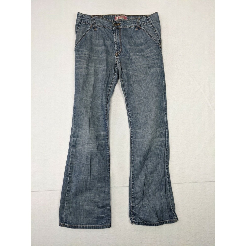 H&M Fit Star Womens Jeans Flared Sz 32 Cotton Blue
